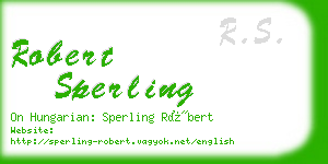 robert sperling business card